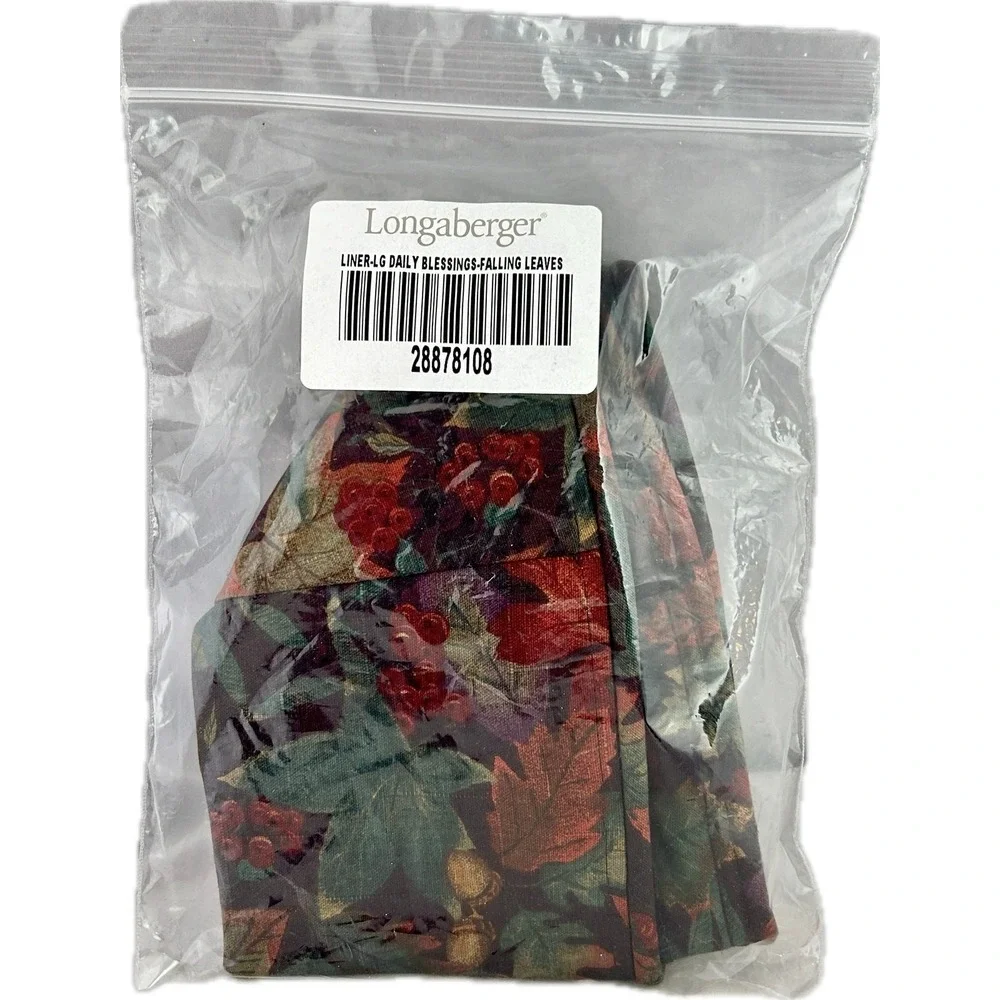 Longaberger FALLING LEAVES LINER ONLY for Large Daily Blessing‎ Basket New